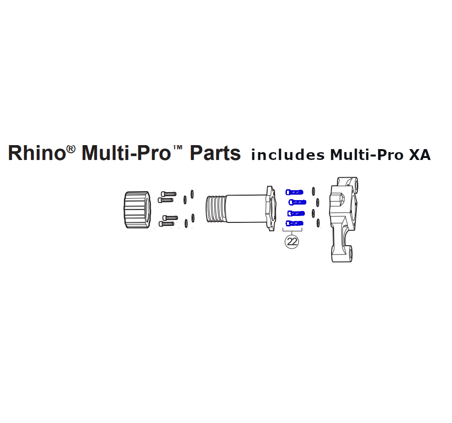 Rhino Tool 300701-4 - Multi-Pro GPD45 / Multi-Pro XA GPD45XA Lower Body Bolt (Qty 4)
