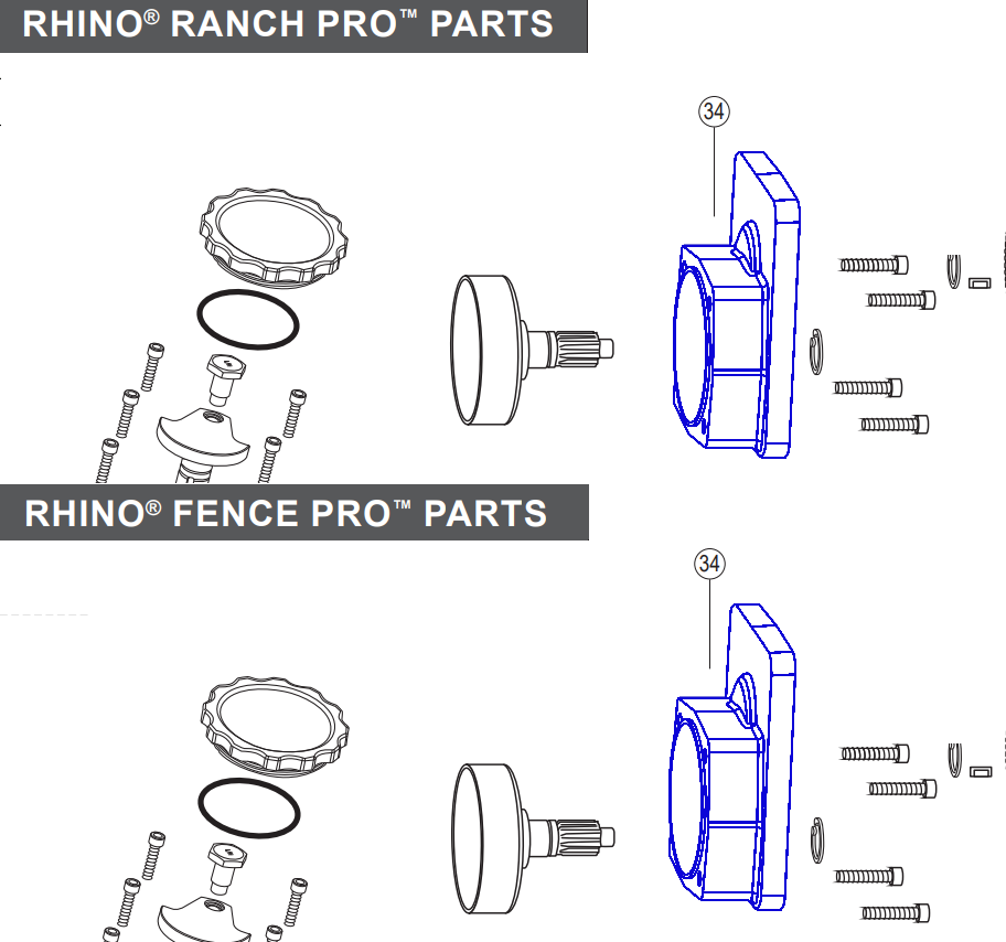 Rhino Tool 300025 - GPD30/40/45/45XA Clutch Housing Assembly with Bearings