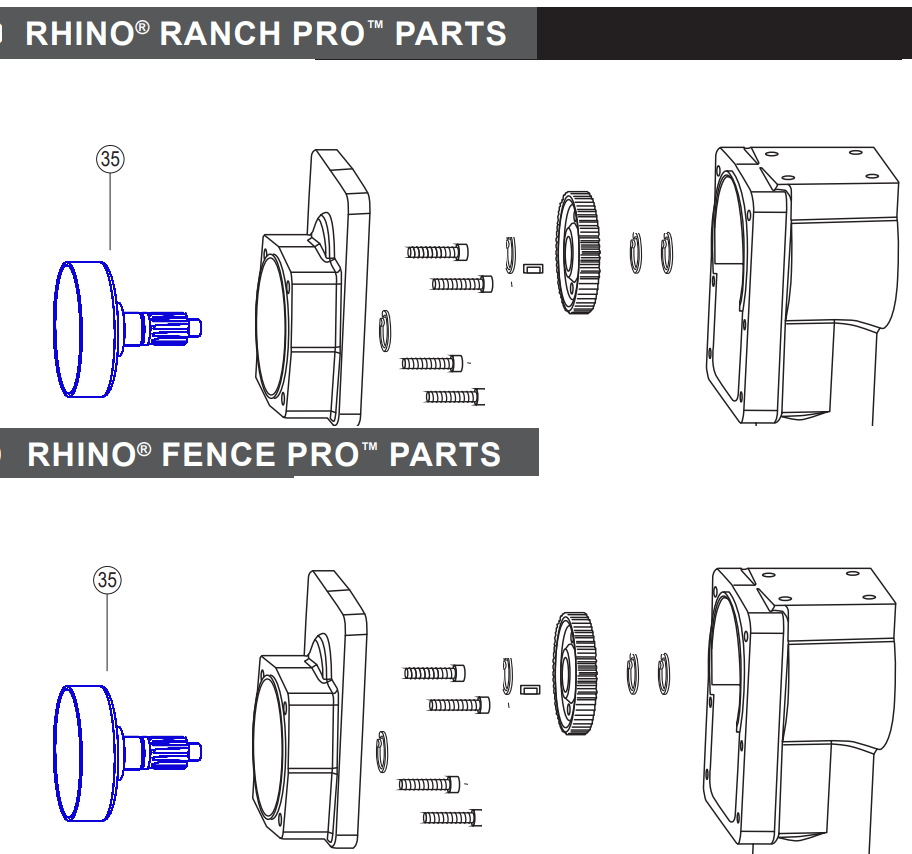 Rhino Tool 300120 - GPD30/40/45/45XA Clutch Drum with Pinion Gear