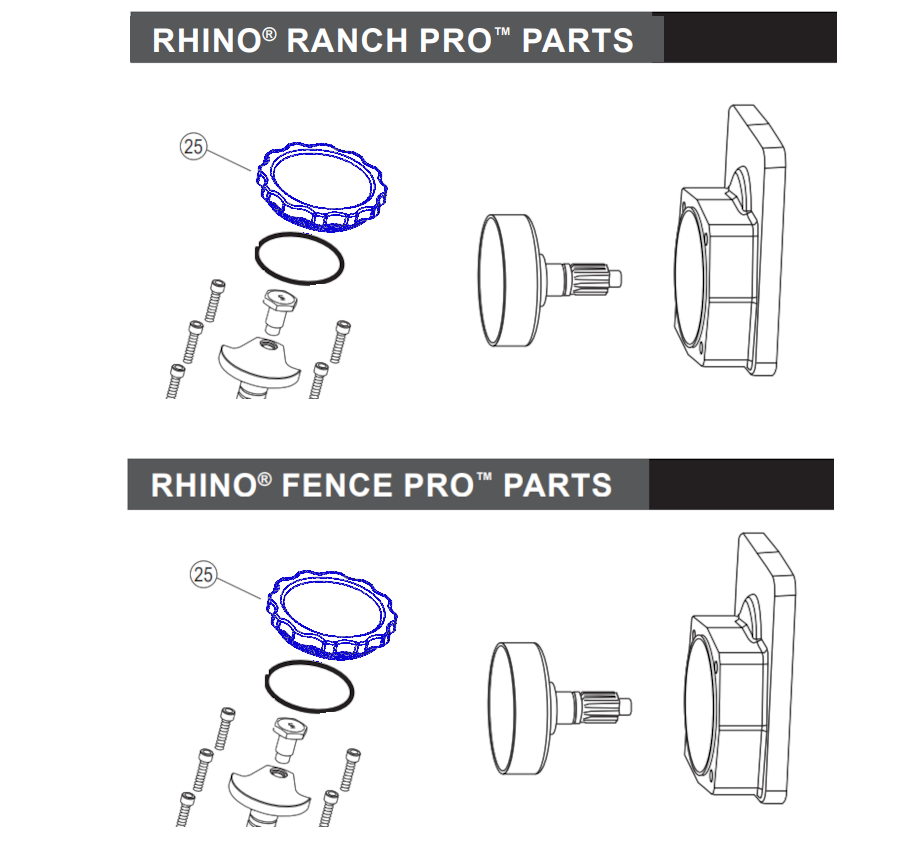 Rhino Tool 300132 - GPD30/40/45/45XA Crankcase Cover - Threaded w/Decal & Oring