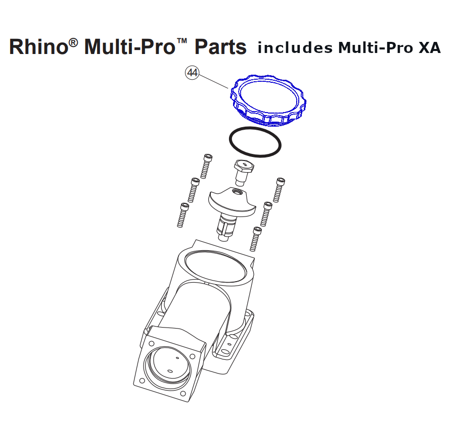 Rhino Tool 300132 - GPD30/40/45/45XA Crankcase Cover - Threaded w/Decal & Oring