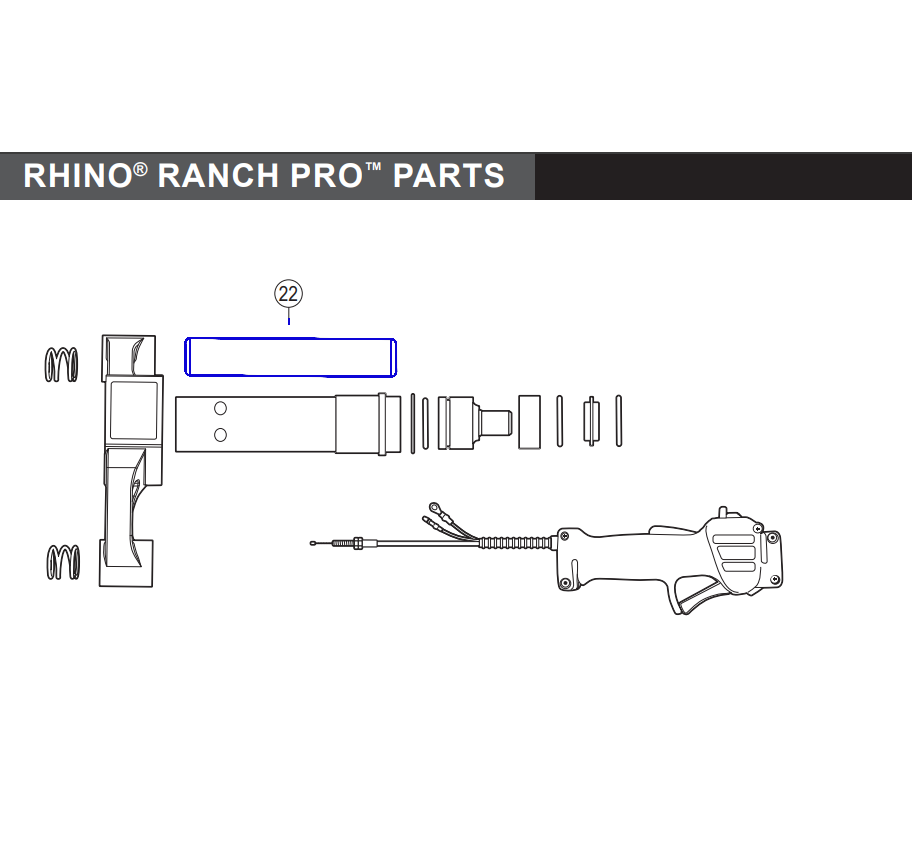 Rhino Tool 300221 - GPD30/40/45/45XA 8-1/2" EPDM Side Handle Grip