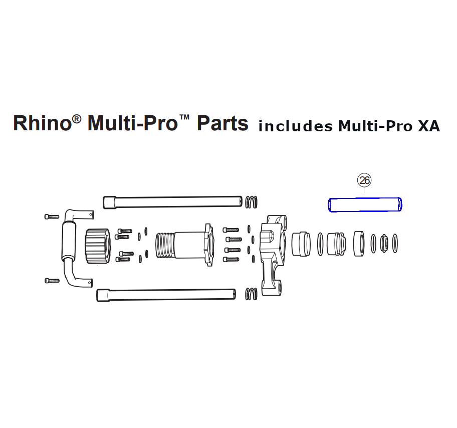 Rhino Tool 300221 - GPD30/40/45/45XA 8-1/2" EPDM Side Handle Grip