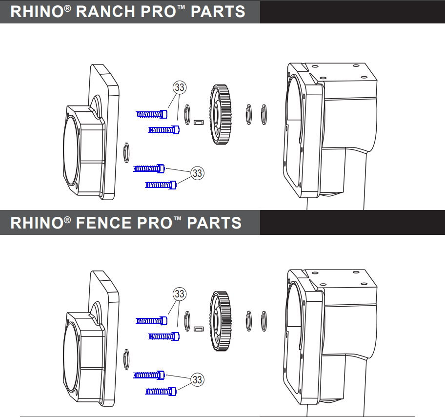 Rhino Tool 300700-4 - GPD30/40/45/45XA Clutch Housing Bolts (qty 4)