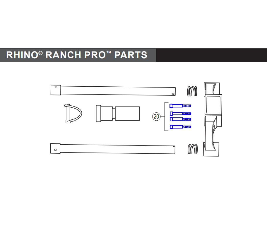Rhino Tool 300702-4 - Ranch Pro GPD30 / Fence Pro GPD40 Lower Body Bolts(qty 4)