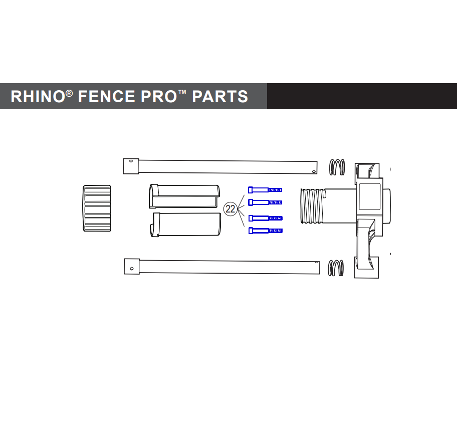 Rhino Tool 300702-4 - Ranch Pro GPD30 / Fence Pro GPD40 Lower Body Bolts(qty 4)