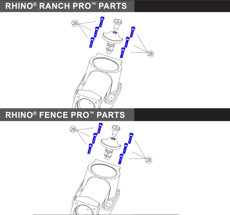 Rhino Tool 300704-6 - GPD30/40/45/45XA Crankcase Bolts(qty 6)
