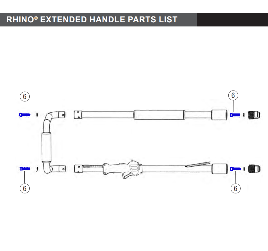 Rhino Tool 300715-4 - GPD30/40/45/45XA Pro-Series Handle Bolts (Qty 4)