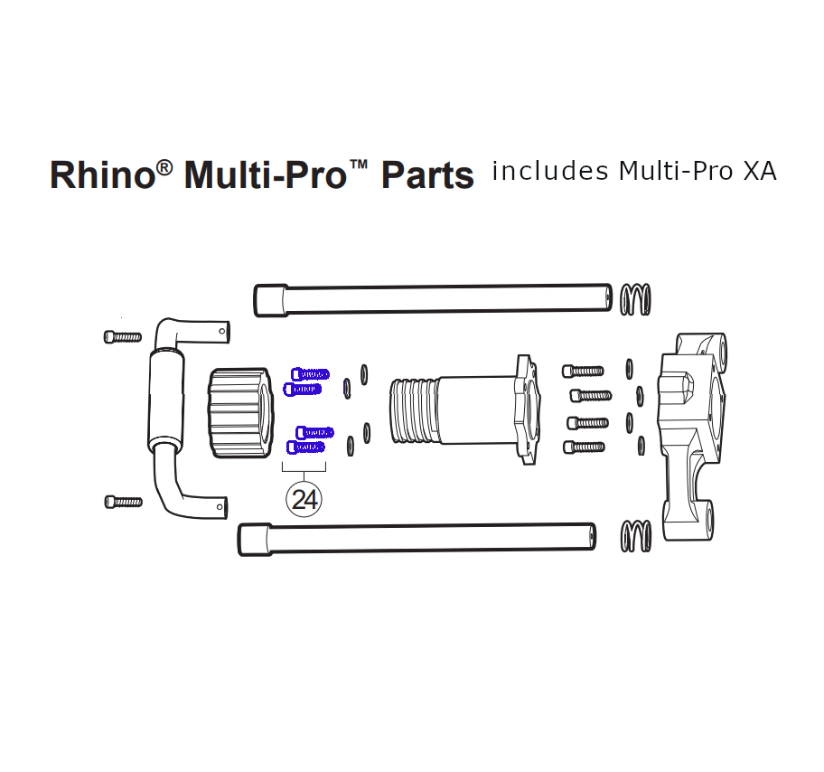 Rhino Tool 300717-4 - Multi-Pro GPD45 / Multi-Pro XA GPD45XA Chuck Bolt (Qty 4)