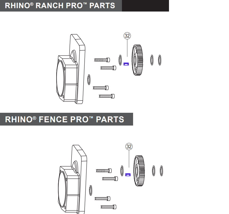 Rhino Tool 300730 - GPD30/40/45/45XA Machine Key