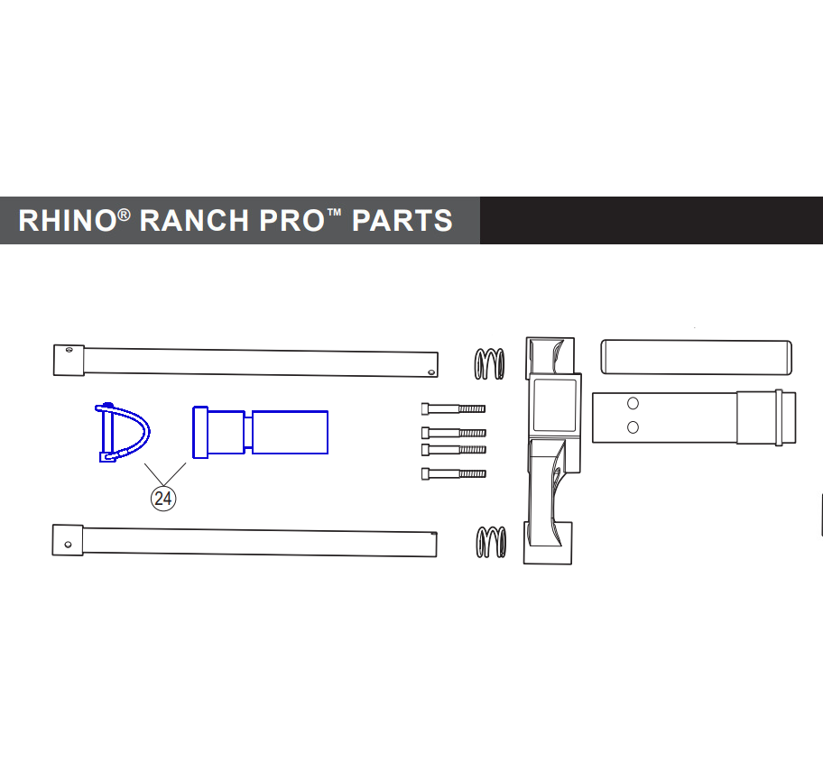 Rhino Tool 300897 - Ranch Pro GPD30 1" adapter with retaining pin for GPD-30