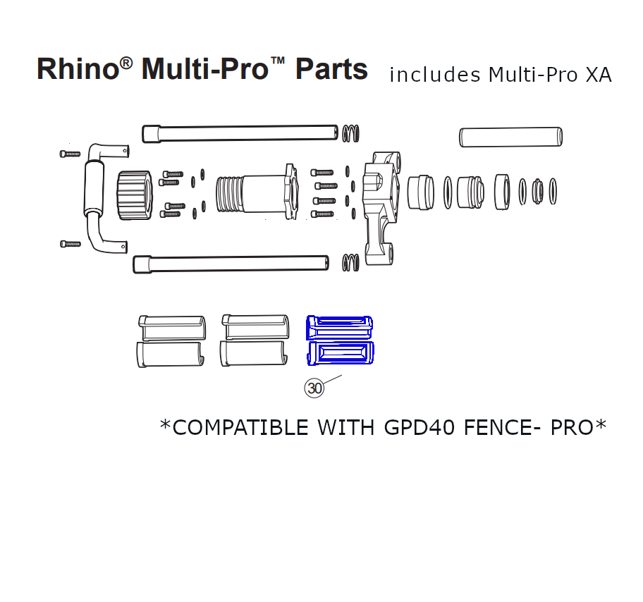 Rhino Tool 300900 - GPD40/45/45XA Chuck-Lok 1” Adapter (Red)