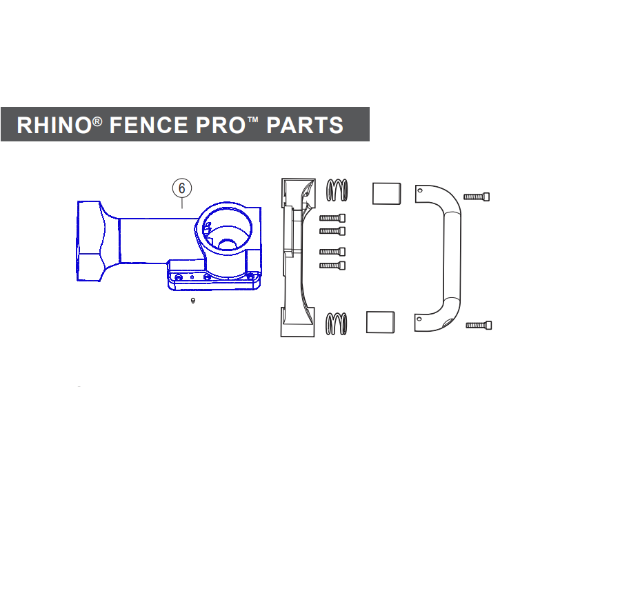 Rhino Tool 301015 - Fence Pro GPD40 Post Driver Body with Cylinder and Bearings