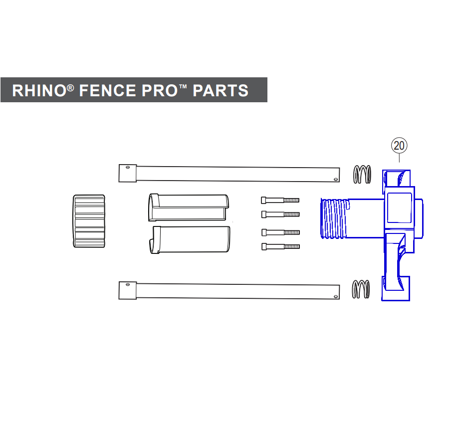 Rhino Tool 301034 - Fence Pro GPD40 Lower Body & Chuck Tube (new)..fits modular handles