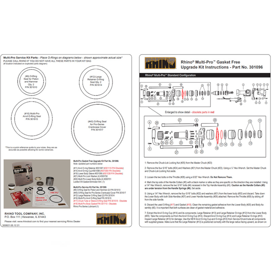 Rhino Tool 301096 - Multi-Pro Upgrade Kit