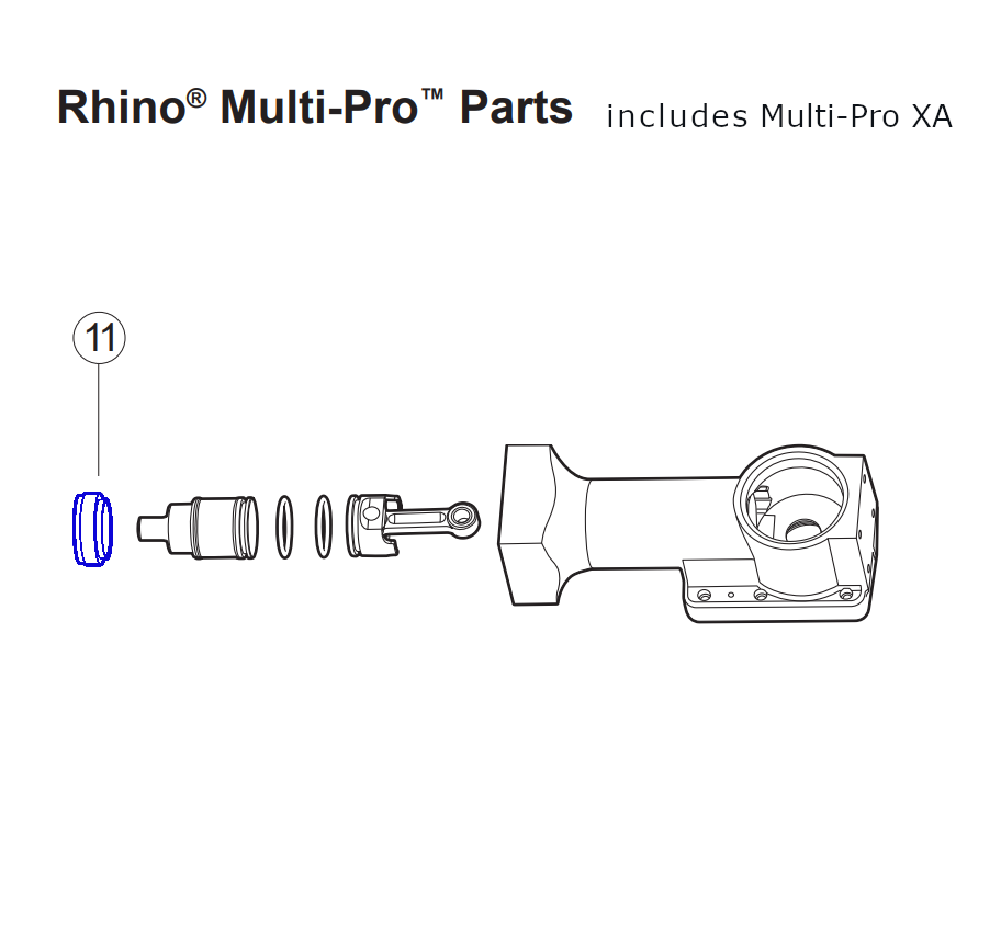 Rhino Tool 301097 - Multi-Pro GPD45 / Multi-Pro XA GPD45XA Part - Multi-Pro Anvil O-Ring Retainer -..SHORT