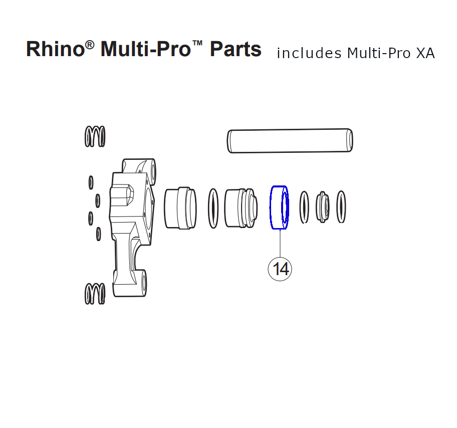 Rhino Tool 301098 - Multi-Pro GPD45 / Multi-Pro XA GPD45XA Part - Multi Pro Anvil O-ring Cup - SHORT