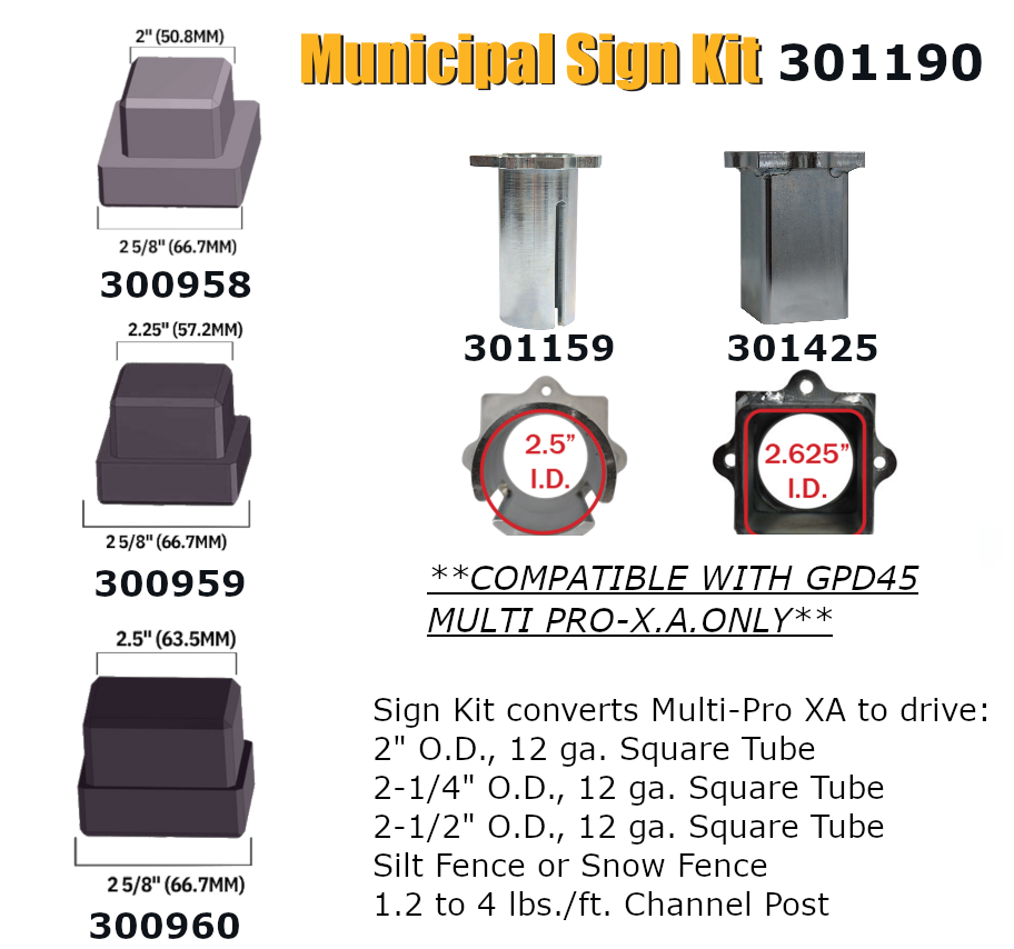 Rhino Tool 301190 - Multi-Pro XA GPD45XA Municipality Kit