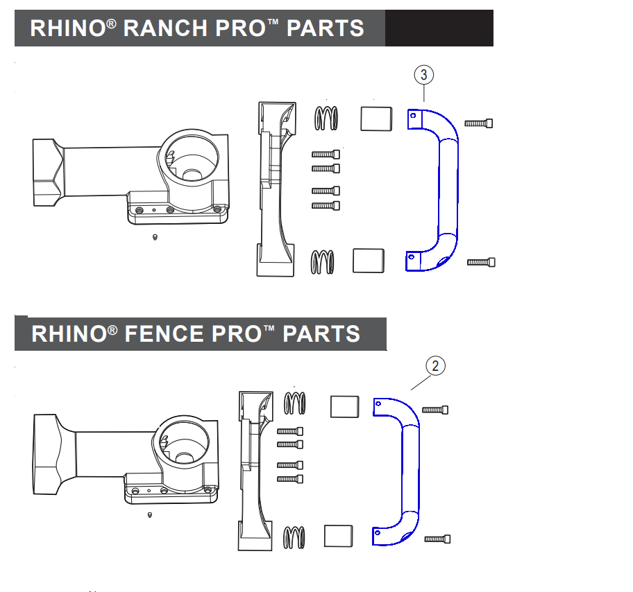 Rhino Tool 301222 - GPD30/40/45/45XA Pro Top Handle Assy For All Gas Drivers