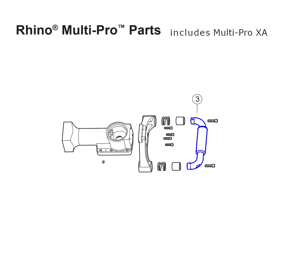 Rhino Tool 301222 - GPD30/40/45/45XA Pro Top Handle Assy For All Gas Drivers
