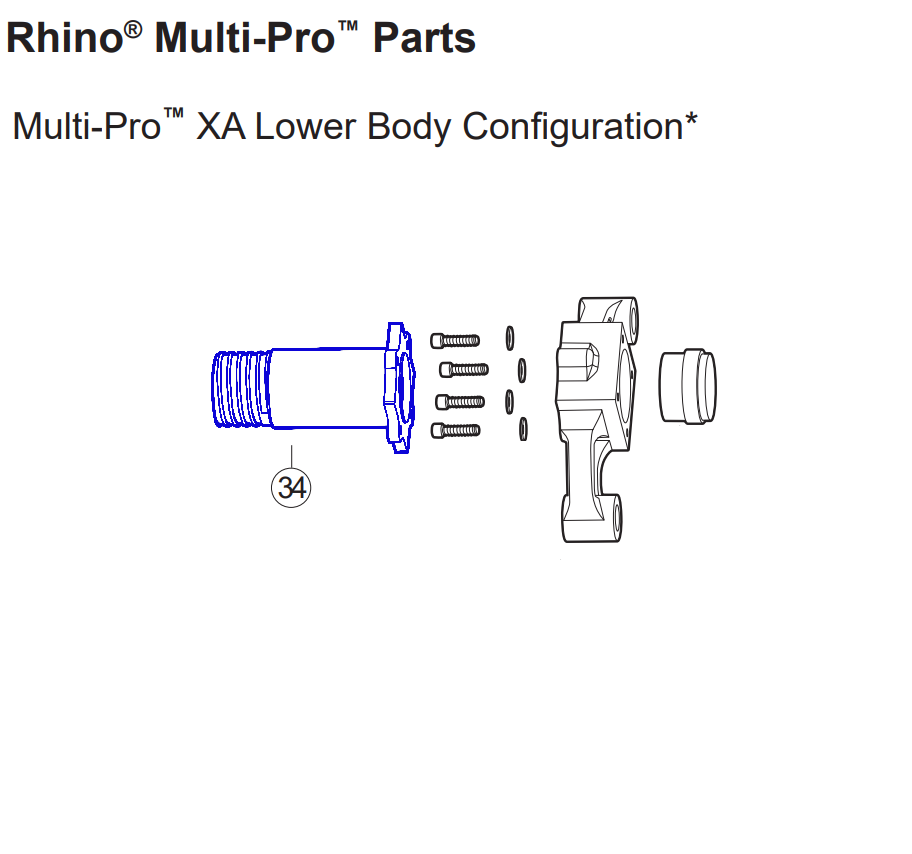 Rhino Tool 301420 - Multi-Pro XA GPD45XA ™ Extended Master Chuck