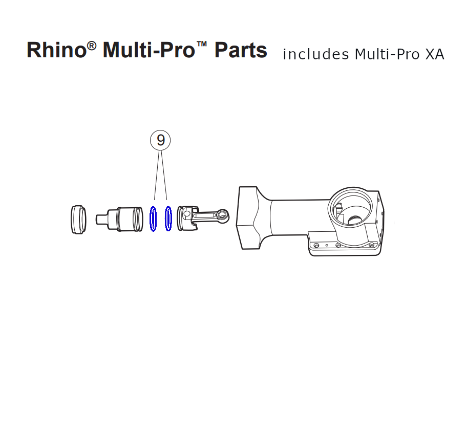 Rhino Tool 301610-2 - GPD40/45/45XA Piston and Hammer O-Ring Seal (qty 2)