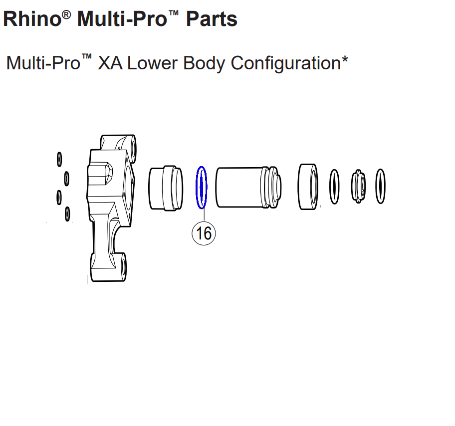 Rhino Tool 301615 - Multi-Pro GPD45 / Multi-Pro XA GPD45XA Anvil O-Ring Seal