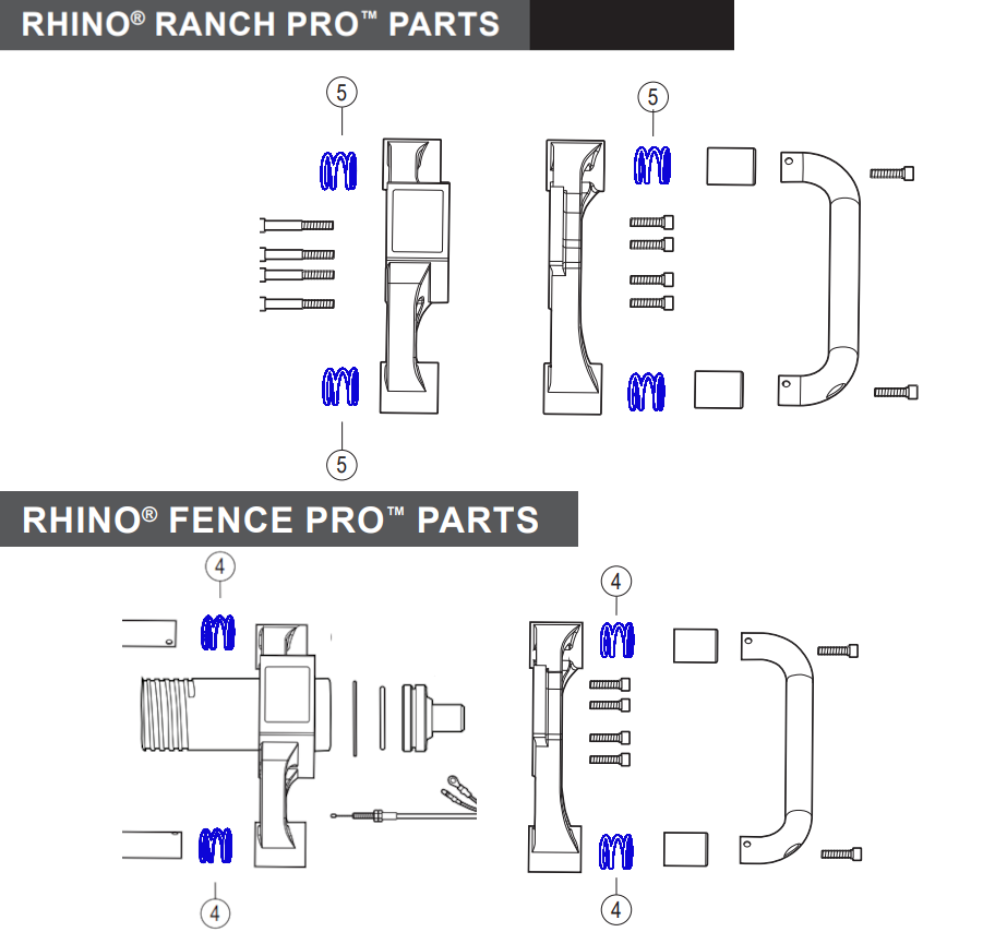 Rhino Tool 610010-4 - GPD30/40/45/45XA Handle Springs