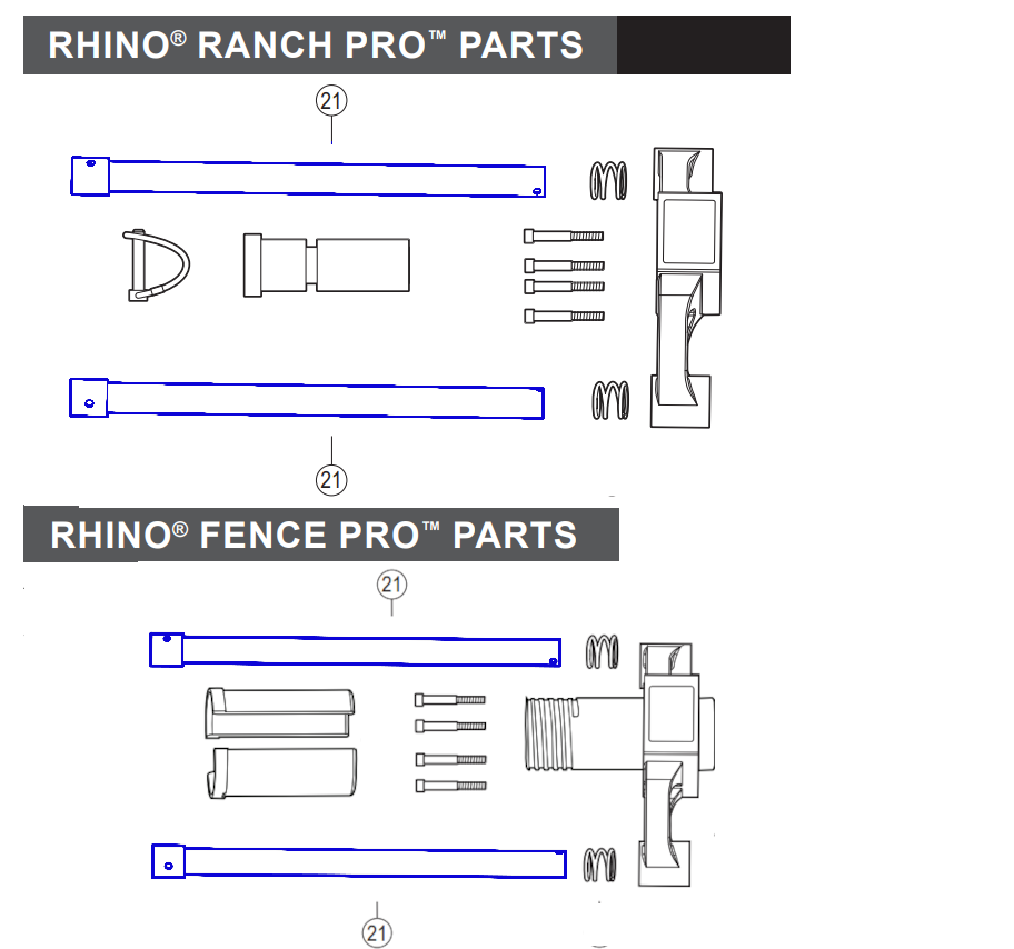 Rhino Tool 301232 - GPD30/40/45/45XA Side Handle Assembly